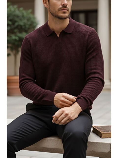 Mishar İtalia Erkek Polo Yaka Elastanlı Triko Kazak - S000491475-19951