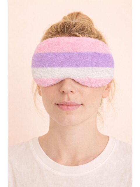 Katia And Bony Renkli Şeritli Göz Uyku Bandı Pembe