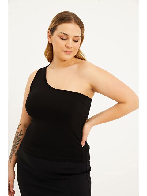 Mylinemoda Tek Omuz Crop Top
