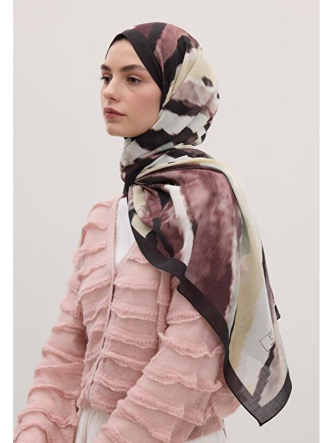 Fresh Scarfs Tıe Dye Desen Şal Mürdüm - S000420435-20036