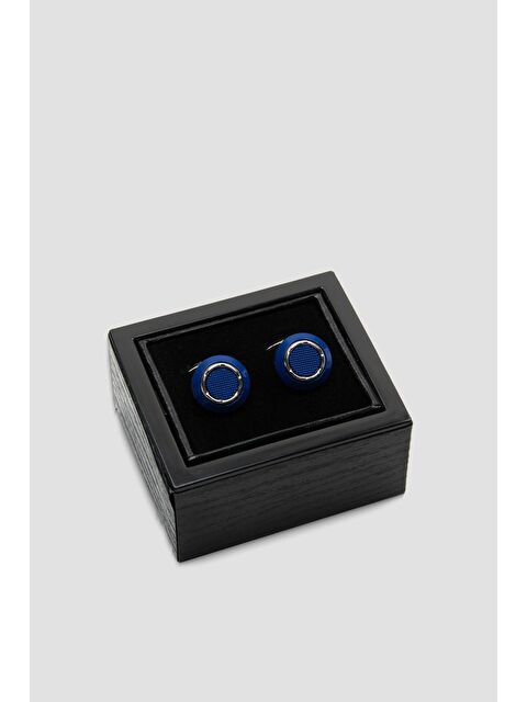 ABBATE 98508 Silver Mavi Erkek Kol Düğmesi - S000451188-1091