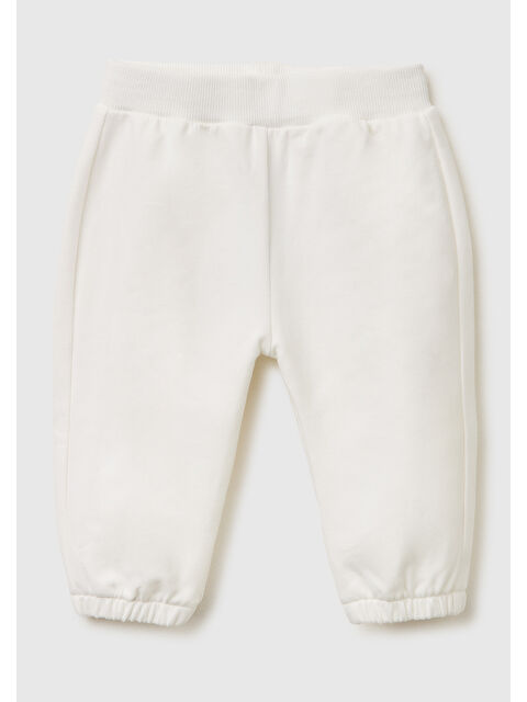 United Colors Of Benetton Bebek Beyaz Kulak Aplikeli Ribanalı Eşofman Altı - S000521722-20063