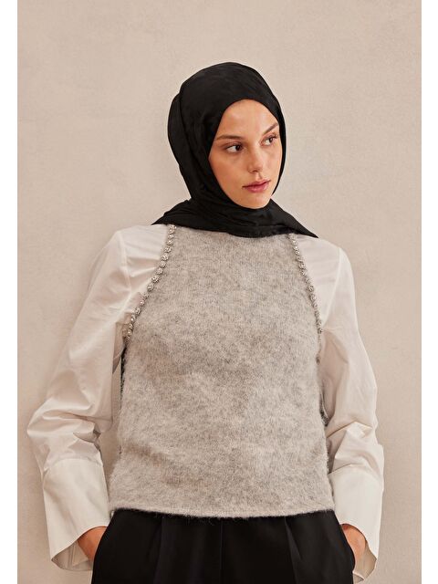 Fresh Scarfs Kazayağı Jakarlı Şal Siyah - S000420372-19351