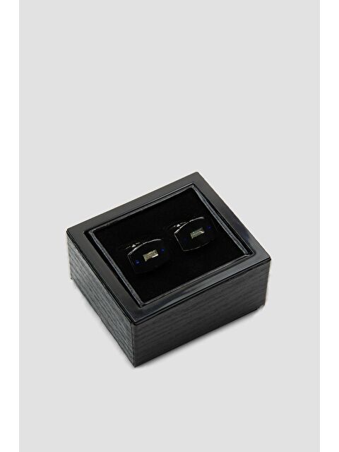 ABBATE 98502 Silver Lacivert Erkek Kol Düğmesi - S000451190-21164