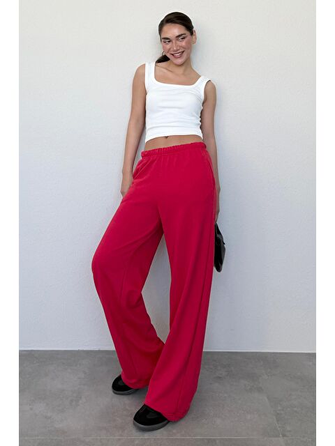 Madmext Kırmızı Bol Paça Kadın Eşofman Altı Mg2279 - S000342795-20045