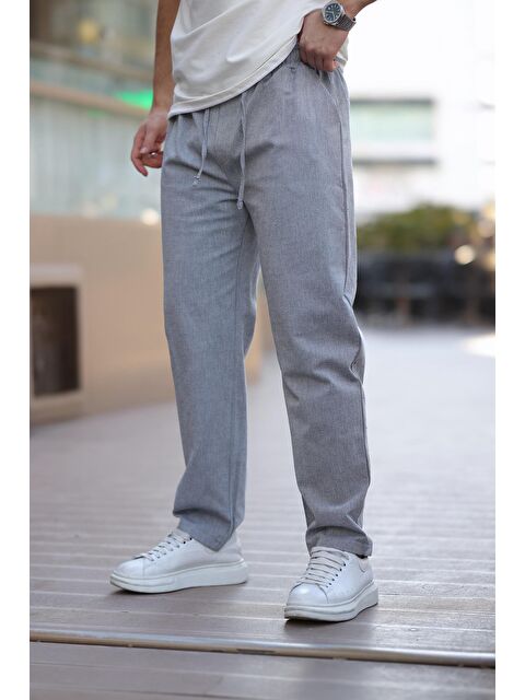 Madmext Lacivert %100 Pamuklu Rahat Kesim Erkek Pantolon E6565 - S000436654-21164