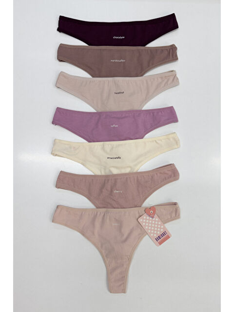 Dominant Kadın Pamuklu Tanga Külot 7'li Paket