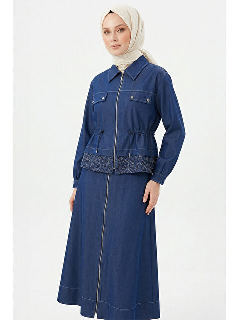 Remsa Levidor Tunik Etek Takım 13108 Lacivert