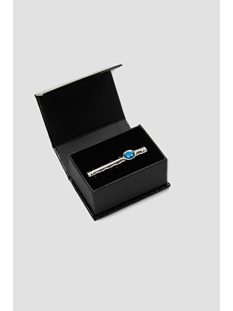 ABBATE 98002 Silver Mavi Erkek Kravat İğnesi - S000451182-1091