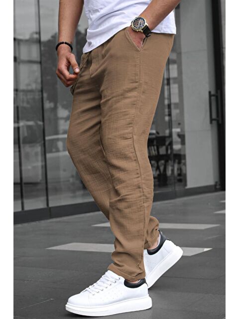 Madmext Vizon Müslin Kumaş Erkek Basic %100 Pamuk Pantolon 6507 - S000436650-26429