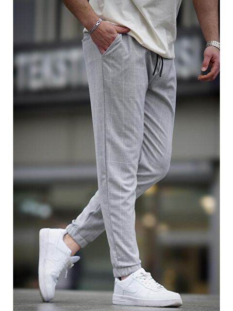 Madmext Ekoseli Lacivert Jogger Mad4081 - S000436673-20600