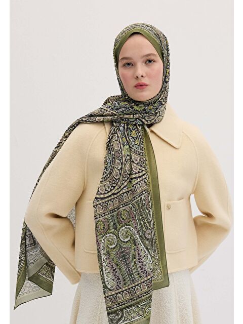 Fresh Scarfs Nordıc Paısley Desen Şal Yeşil - S000420432-18194