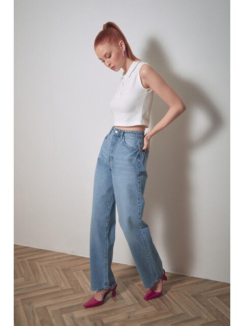 Fullamoda Yüksek Bel Palazzo Jean - S000142452-8826