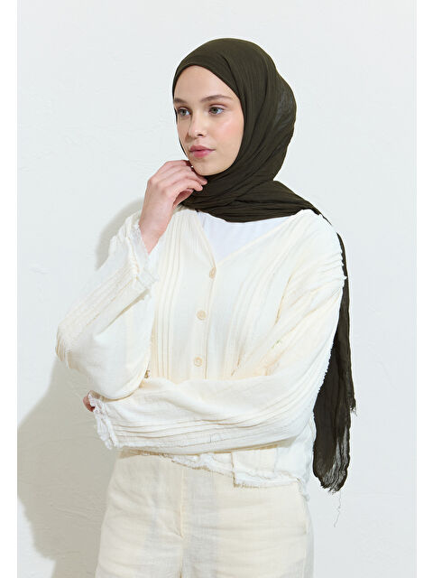 Fresh Scarfs Pamuklu Keten Şal Onıgırı - S000420027-19416
