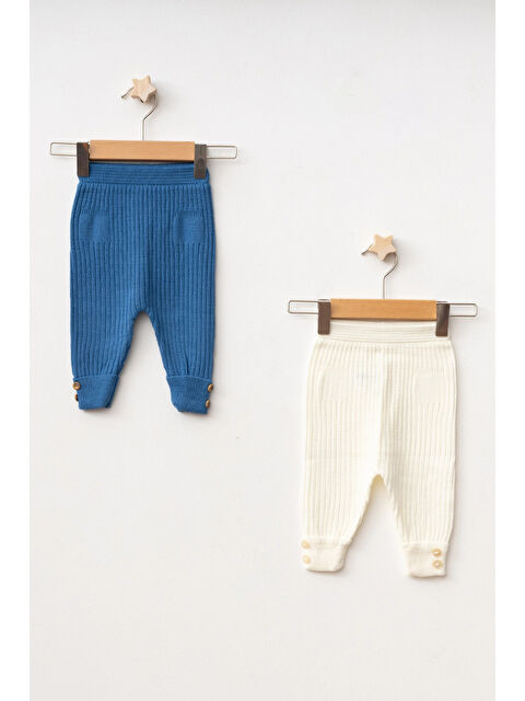 Myhanne Düğme Detaylı Erkek Bebek 2'li Triko Alt 4040-1 - S000345415-17234