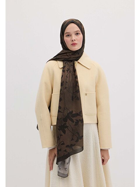 Fresh Scarfs Dark Forest Desen Şal Toprak - S000420353-14742