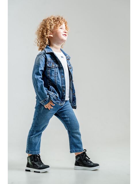 Mnpc Erkek Çocuk Siyah Suya Dayanıklı Anatomik Sneaker Günlük Bot - S000446446-19351