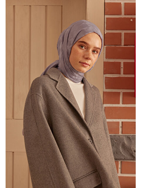 Fresh Scarfs Kazayağı Jakarlı Şal Lavanta - S000420372-475