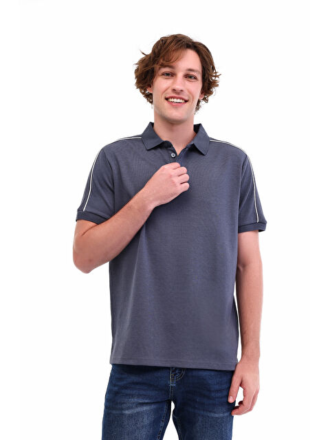 Kinetix ML MARK 12ESS300 5FX Koyu Gri Erkek Kısa Kol T-Shirt - S000526569-20600