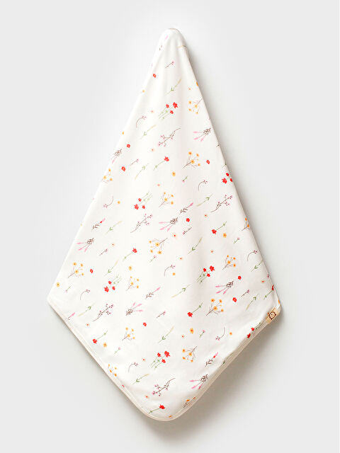 Mahfel %100 Pamuklu Dallı Çiçek Baskılı Bebek Battaniyesi - S000511387-19965