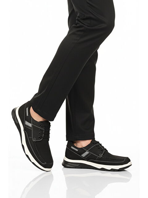 Ayakmod Siyah Hakiki Deri Erkek Casual Ayakkabı 2676 M