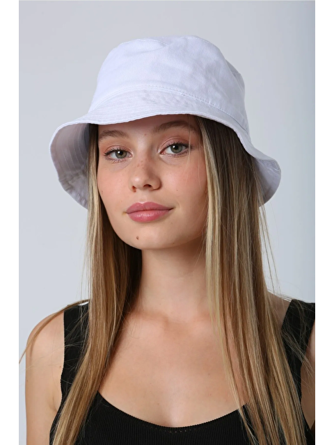Luminos Butik Kadın Beyaz Bucket Şapka Spk09 - S000210632-20063