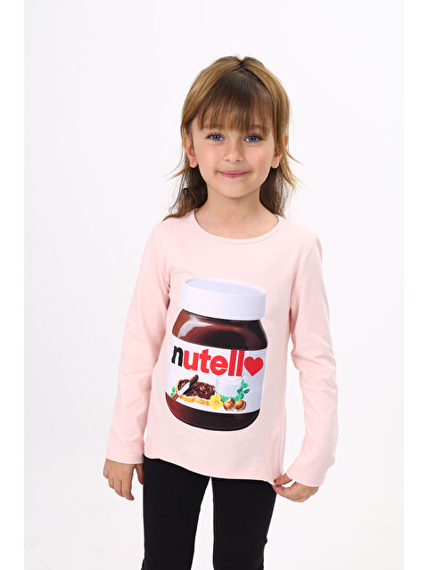 Toontoykids Kız Çocuk Nutella Baskılı T-Shirt