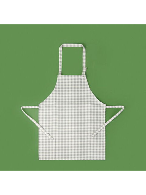 Evidea Soft Pötikareli Mutfak Önlüğü - Gri / Ekru - 63x72 cm - S000370450-6413
