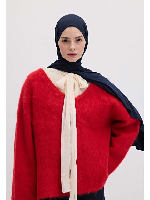 Fresh Scarfs Bambu Penye Şal Lacivert - S000420294-21164