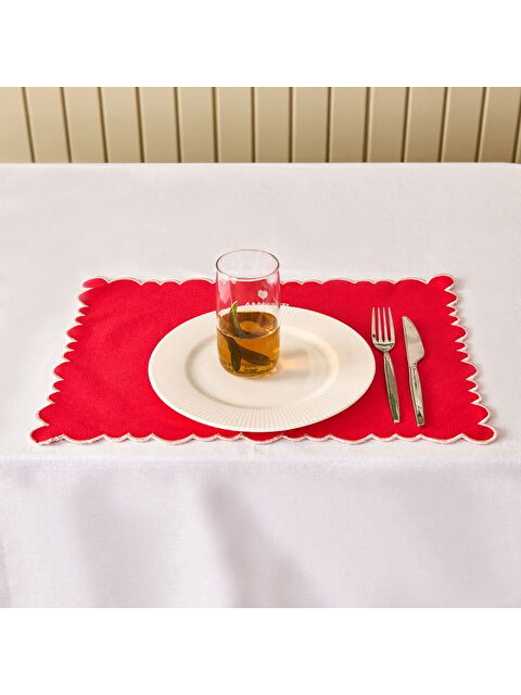 Evidea Soft Amore Amerikan Servis - Kırmızı - 30x50 cm