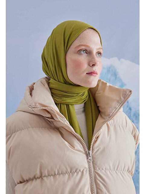 Fresh Scarfs Penye Şal Zeytin Yeşili - S000420272-17346