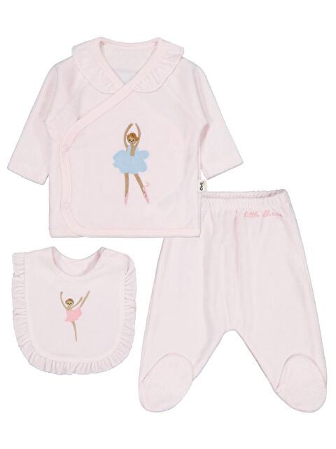 Civil Baby Balerin Nakışlı Zıbın Takımları - Pembe 0-1 Ay - S000485182-20020