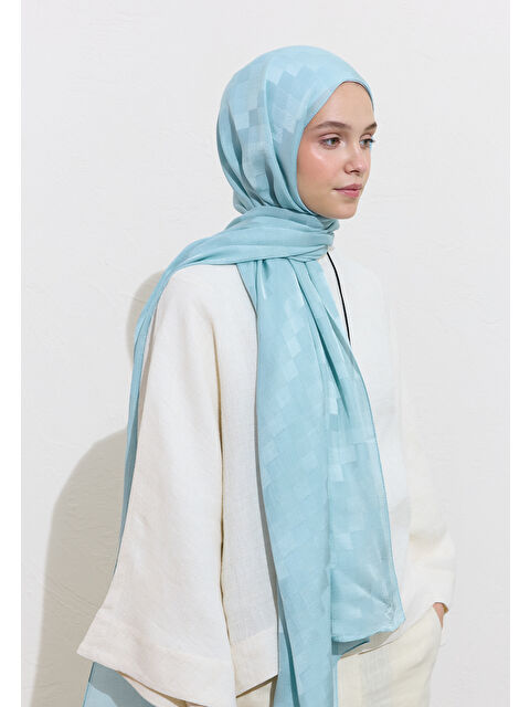 Fresh Scarfs Nori İpek Jakar Şal Okyanus - S000417174-17234