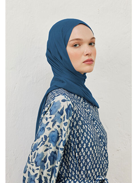 Fresh Scarfs Rami Viskon Şal Koyu Mavi - S000420268-19393