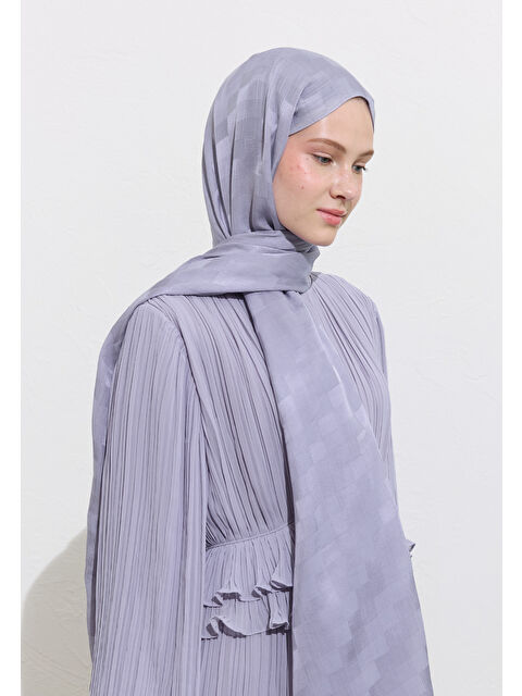 Fresh Scarfs Nori İpek Jakar Şal Lavanta - S000417174-475