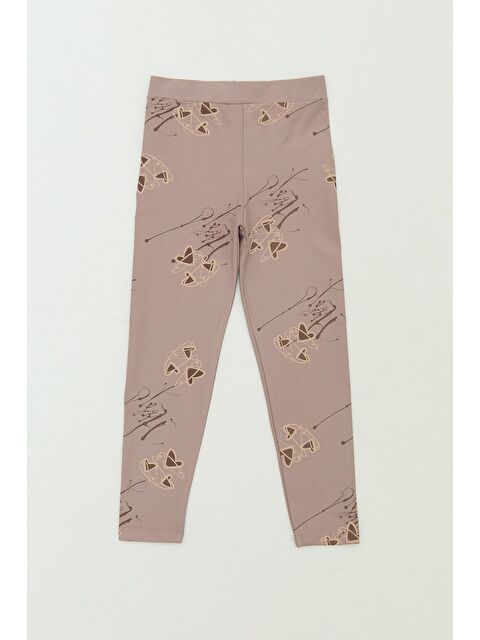 Fullamoda Kalp Desenli Beli Lastikli Kız Çocuk Tayt - S000324188-19413