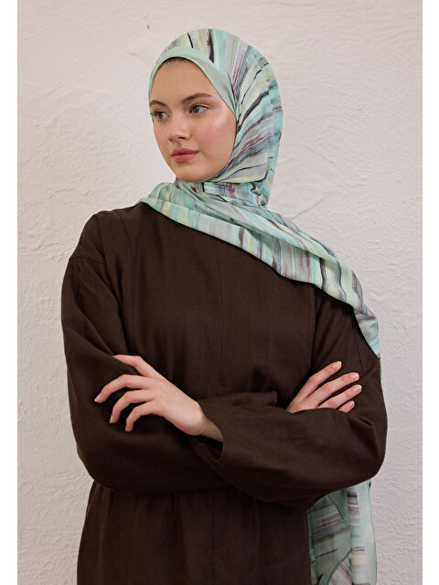 Fresh Scarfs Deıa Desen Rami Şal Okyanus - S000420380-17234