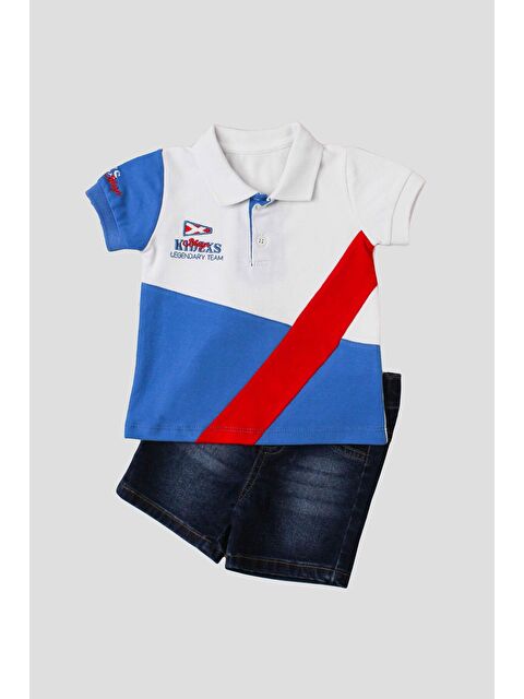 Kidex's Erkek bebek pamuklu polo takım pantolon üst ikili takım