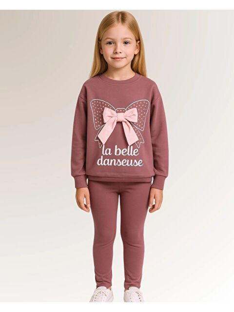 Myhanne Fiyonk Aksesuarlı Kız Çocuk Takım 20451 - S000424618-20022