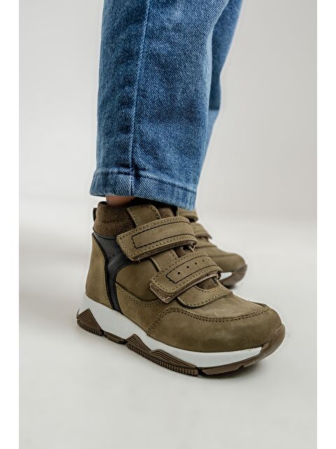 Mnpc Erkek Çocuk Haki Hakiki Deri Suya Dayanıklı Anatomik Günlük Bot - S000447499-18547