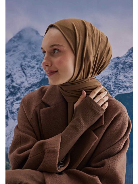 Fresh Scarfs Penye Şal Toprak - S000420272-14742
