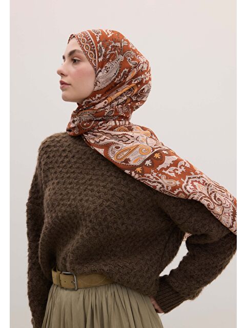 Fresh Scarfs Lena Desen Şal Bakır - S000420430-20015