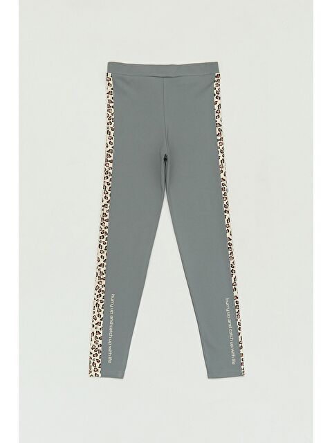 Fullamoda Leopar Desenli Şeritli Kız Çocuk Tayt - S000324187-18547