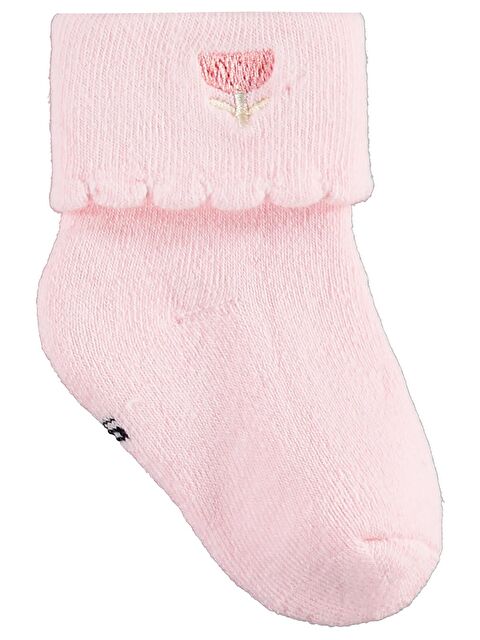 Civil Baby Nakışlı Kıvrık Havlu 6-18 Ay 3'lü Bebek Kız Çorap Set - Standart 12 Ay - S000511272-37243