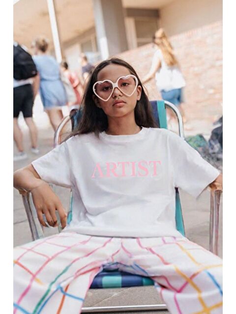 Monila Unisex Pamuklu Bisiklet Yaka Baskılı T-Shirt - S000518177-37577