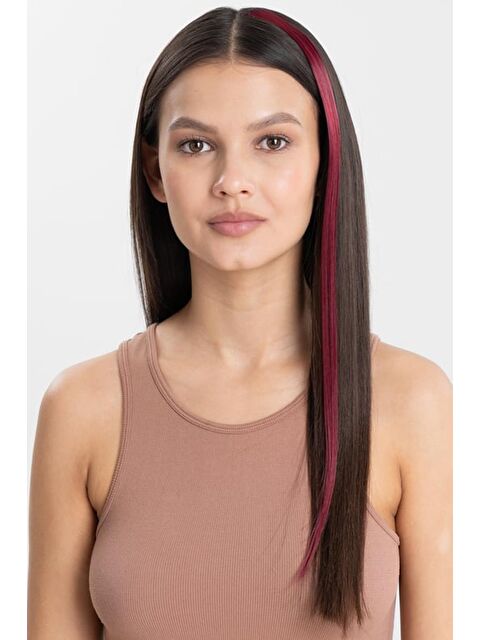 New Obsessions Uzun Düz Sentetik Saç Uzatma Çıt Çıt Postiş - S000218074-19951