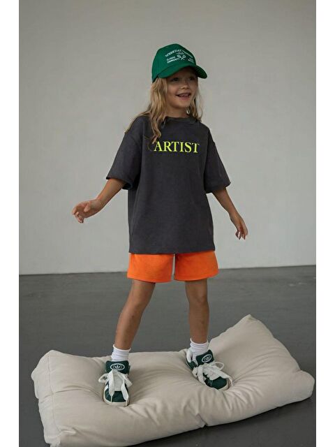 Monila Unisex Pamuklu Bisiklet Yaka Baskılı T-Shirt - S000518177-37509