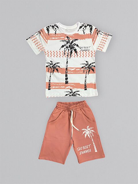 Mnk Baby & Kids Baskılı Erkek Çocuk Tişört Şortlu Takım M00715 - S000388894-22000