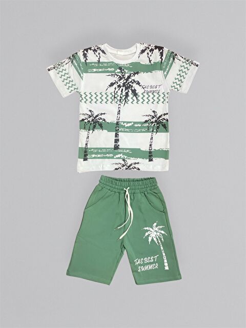 Mnk Baby & Kids Baskılı Erkek Çocuk Tişört Şortlu Takım M00715 - S000388894-19416