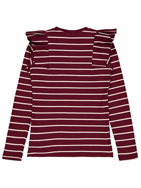 Civil Girls İnce Çizgili 10-13 Yaş Sweatshirt - Bordo 11-12 Yaş - S000483302-19952